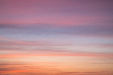 Afterglow sunset with vibrant colors