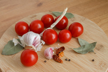 autumn harvesting: the ingredients for spicy tomato sauce