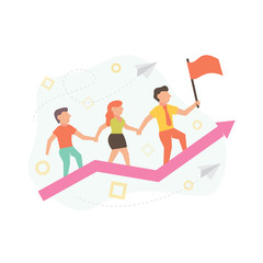 Teamwork Business concept Vector illustration for business design and infographic