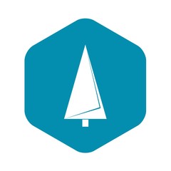 Fototapeta premium Origami fir tree icon. Simple illustration of origami fir tree vector icon for web