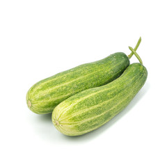 Fresh cucumber, chopped cucumber, salad ingredient,isolated on white background