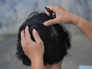 Fototapeta premium woman with long hair