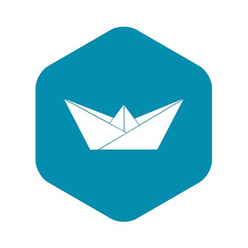 recommend clip art: Origami boat icon. Simple illustration of origami boat vector icon for web