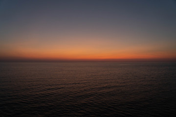 Baltic sea sunset, panorama