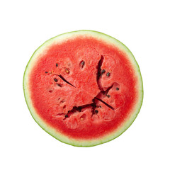 Sliced of watermelon isolated over white background.