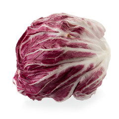 Radicchio, red salad isolated on white background