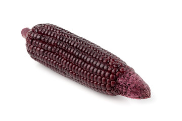 Fresh purple corns isolated on a white background