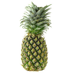 Fototapeta premium Single whole pineapple isolated on a white background