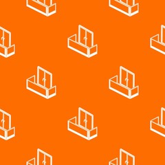 Glass balcony pattern vector orange for any web design best