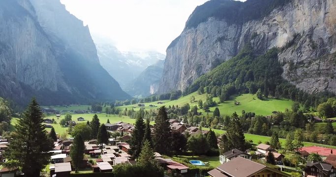 Aerial Forward: Beautiful Homes at the Valley of Kleine Scheidegg