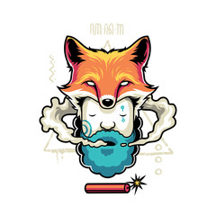 tattooed man and fox