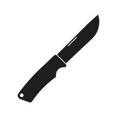 Vector illustration of hunting knife icon. Survival knife