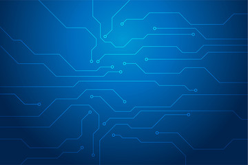 Abstract futuristic circuit board Illustration, high computer technology dark blue color background. Hi-tech digital technology concept. vector illustration