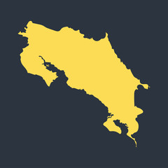 Fototapeta premium Vector illustration of costa rica map