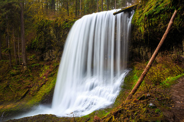 Obraz premium Middle North Falls View at Silver Falls State Park