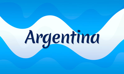 Argentina flag icon vector design. Abstract liquid gradient background. Trendy layered backdrop.