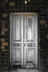 Old wooden door as background texture