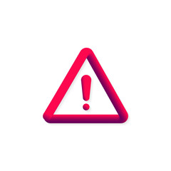 Attention icon sign vector design. Danger symbol. Error emblem.