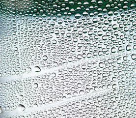 water drops on blue background