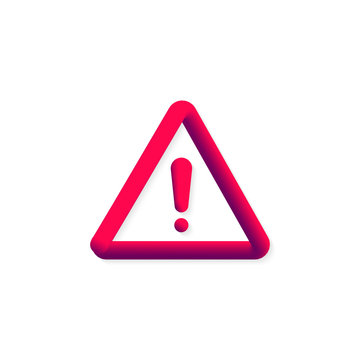 Attention icon sign vector design. Danger symbol. Error emblem.