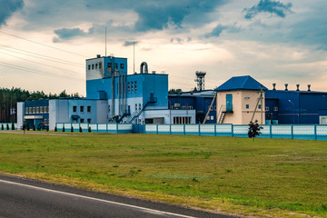 Fototapeta na wymiar building of modern agro-processing starch factory