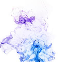 Fototapeta premium colorful smoke isolated on white background