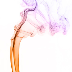 colorful smoke isolated on white background