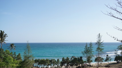 Fototapeta premium the edge of the island and the sand beach