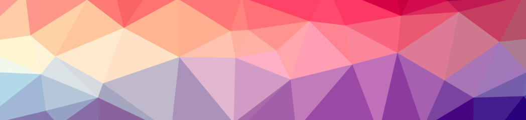 Fototapeta premium Illustration of abstract Blue, Red banner low poly background. Beautiful polygon design pattern.