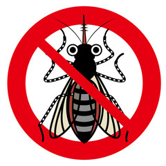擬人化した昆虫のイラスト 害虫 禁止マーク アイコン ゴキブリのイラスト キャラクター Biology Wall Mural Biolo Globeds