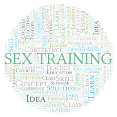 Fototapeta premium Sex Training word cloud.