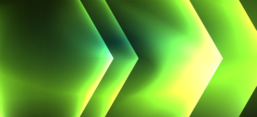 Shiny hexagon neon template. Futuristic digital technology concept. Vector abstract graphic design.