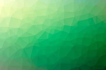 Obraz na płótnie Canvas Illustration of abstract Green, Yellow horizontal low poly background. Beautiful polygon design pattern.