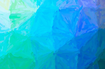 Abstract illustration of blue, green, yellow Impressionist Impasto background