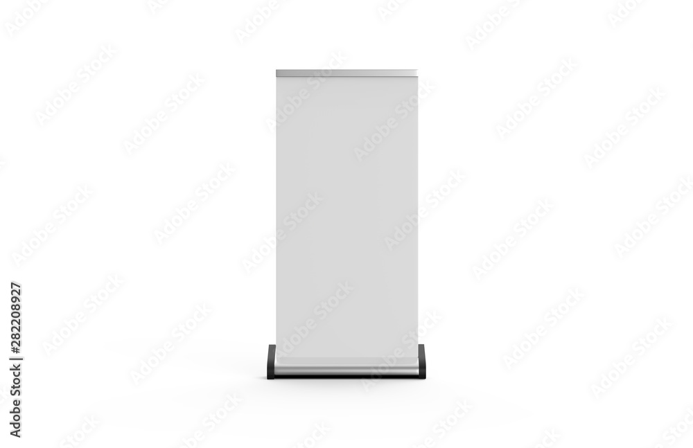 Wall mural white blank empty business roll up and standee banner display mock up template for your design prese