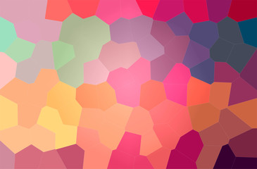 Abstract illustration of blue, green, red, yellow Big Hexagon background