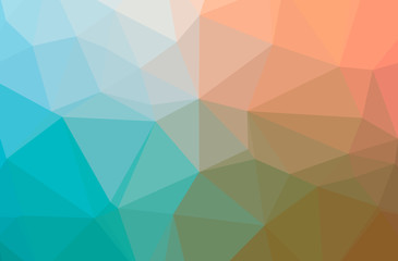 Illustration of abstract Blue, Orange horizontal low poly background. Beautiful polygon design pattern.