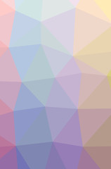 Illustration of abstract Blue, Red, Yellow And Purple vertical low poly background. Beautiful polygon design pattern.
