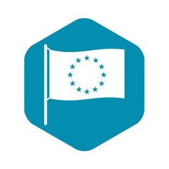 European flag icon. Simple illustration of european flag vector icon for web