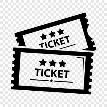 Cinema ticket icon. Simple illustration of cinema ticket vector icon for web