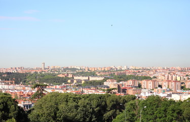Cityscape view of Madrid Spain