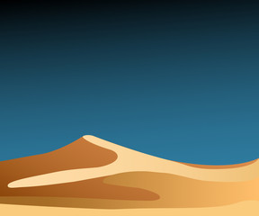 Fototapeta na wymiar Vector illustration background desert sand dunes