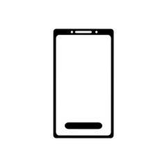 Glyph mobile phone icon. Smartphone symbol. Simple vector illustration isolated