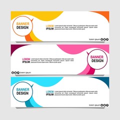 Vector abstract design banner web template.