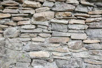 Brick wall with stones. Texture background.