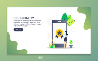 Landing page template of high quality. Modern flat design concept of web page design for website and mobile website. Easy to edit and customize