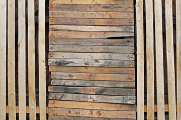 Old colorful wooden wall as background or texture