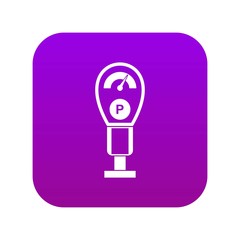 Parking meters icon digital purple for any design isolated on white vector illustration