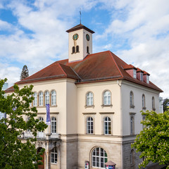 Fototapeta na wymiar Sindelfingen, Baden Wurttemberg/Germany - May 11, 2019: Detail view on City Gallery building, Stadtgalerie.