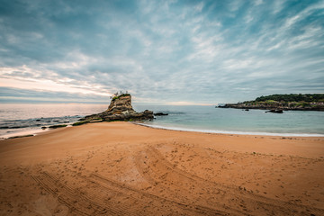 Fototapeta na wymiar Camello Beach in Santander, Cantabria, Spain.